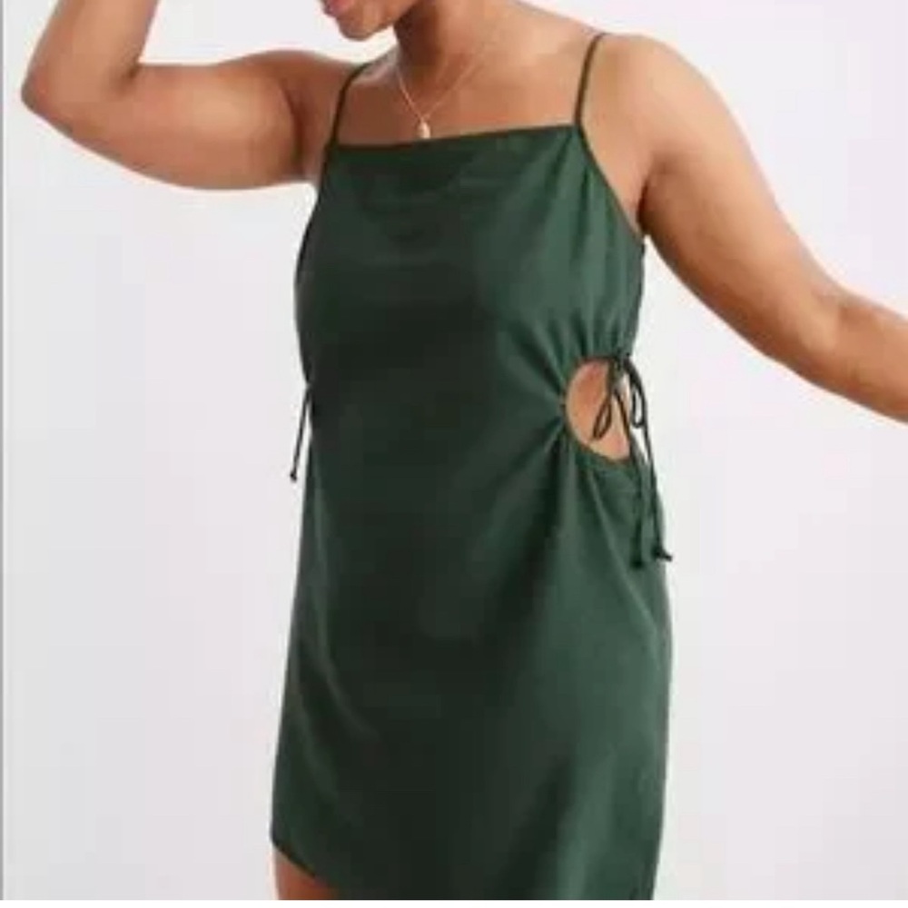 Aerie linen cut out mini dress